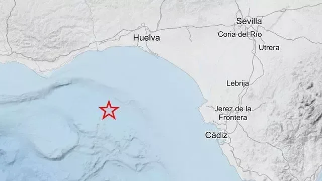Un terremoto de magnitud 2,5 sacude el Golfo de Cádiz este domingo