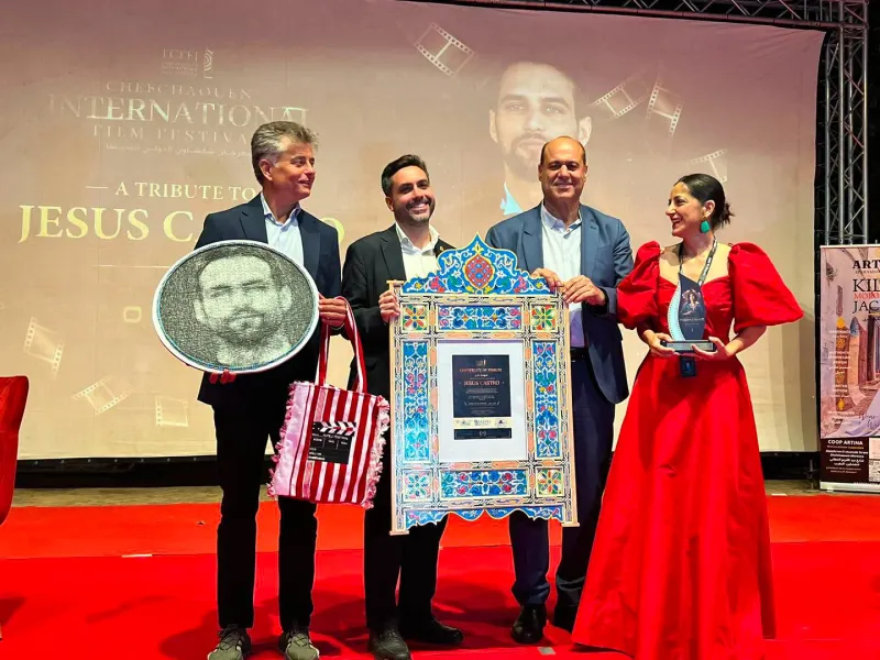 Jesús Castro y May Melero reciben un reconocimiento en el Festival de Cine de Chefchaouen