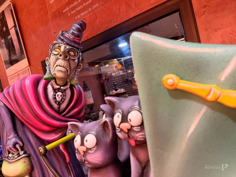 Detalle de la decoración de Halloween de este año en el mercado de abastos.