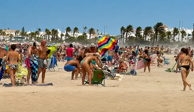 Arena, viento y desconcierto en la Bahía de Cádiz