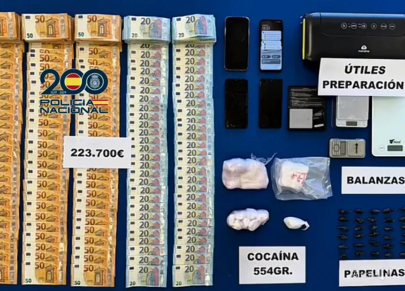 La Policía Nacional detiene a dos personas por tráfico de cocaína mediante 'telecoca'
