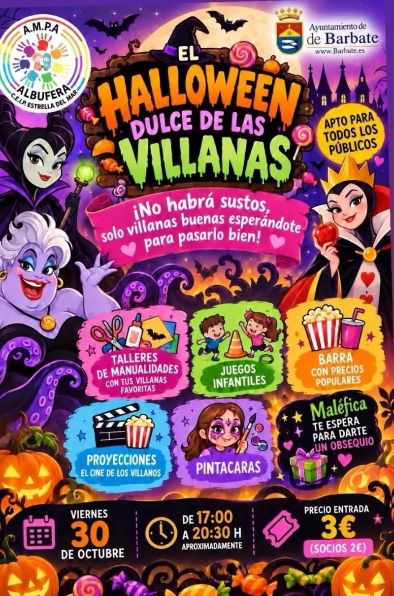 El Halloween dulce de las villanas