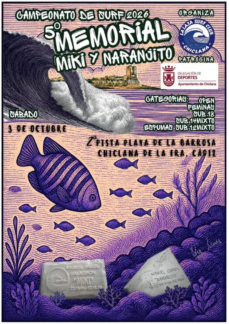 Campeonato de surf 2026. 5º Memorial Miki y Naranjito