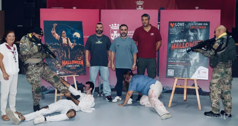 Presentación de Halloween en la Box con presencia de los protagonistas de algunas de las actividades y el delegado de fiestas