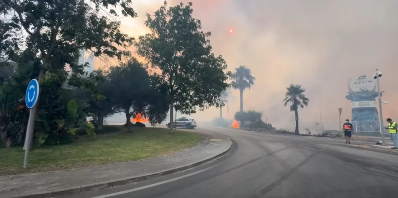 Incendio en Barbate: el fuego alcanza la zona del polígono y se amplía el operativo de emergencia