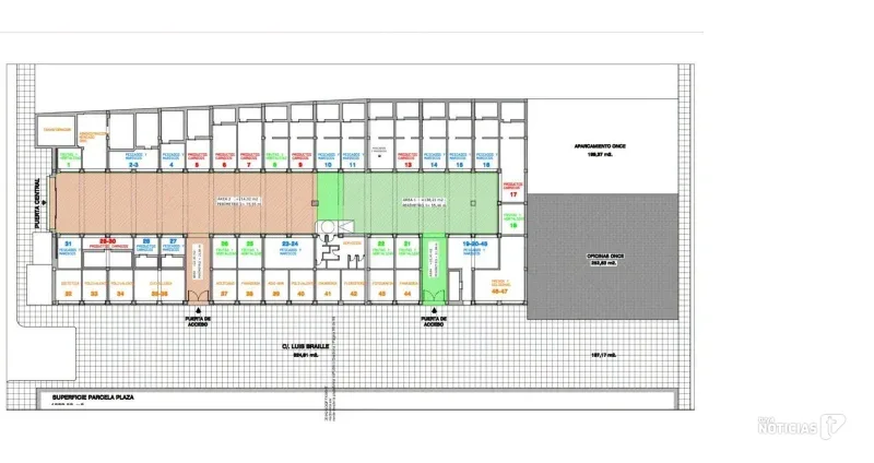 Plano del proyecto del mercado de Barbate