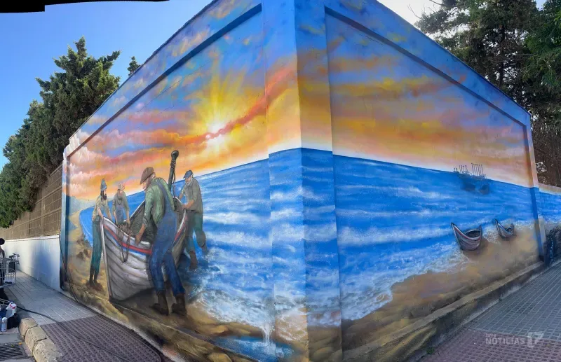 La almadraba protagoniza el nuevo mural de La Janda en Zahara de los Atunes