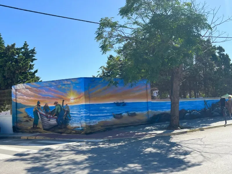 La almadraba protagoniza el nuevo mural de La Janda en Zahara de los Atunes
