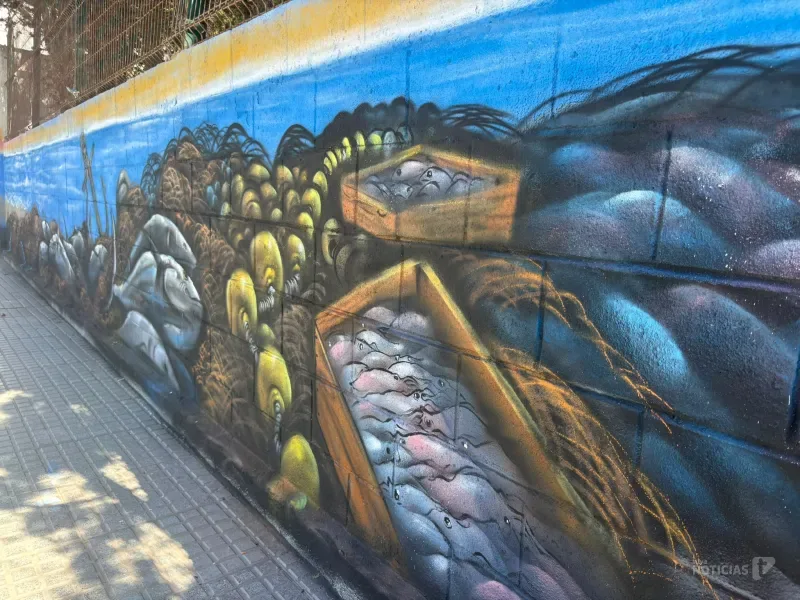 La almadraba protagoniza el nuevo mural de La Janda en Zahara de los Atunes