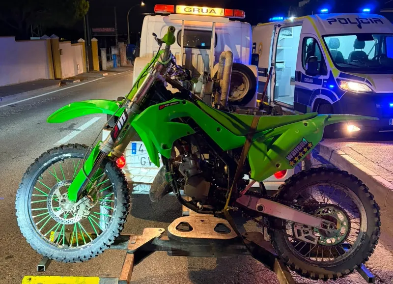Investigan a un motorista por conducir sin carné y bajo los efectos del alcohol en Chiclana