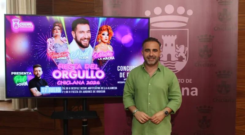 Raúl Tejón pregonará el Orgullo de Chiclana este viernes