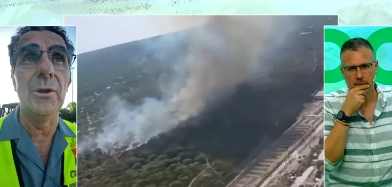 El viento da una tregua en Barbate y ayuda a controlar el incendio