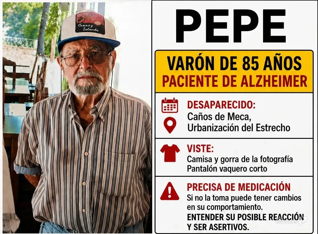 Buscan a un vecino de 85 años desaparecido en Caños de Meca