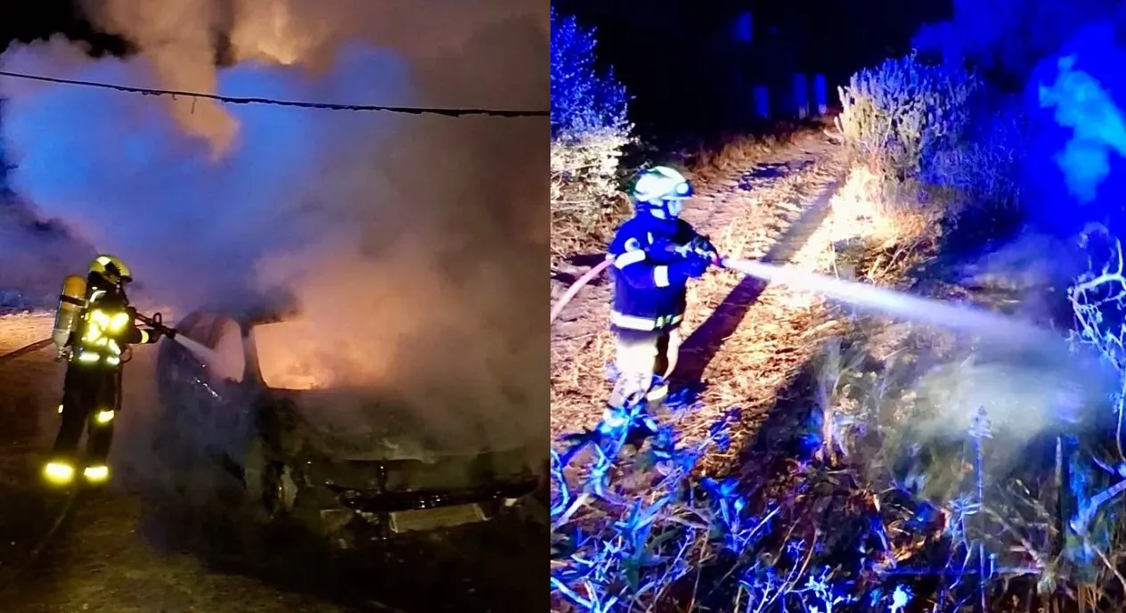 Dos incendios movilizan a los bomberos de Conil durante la madrugada