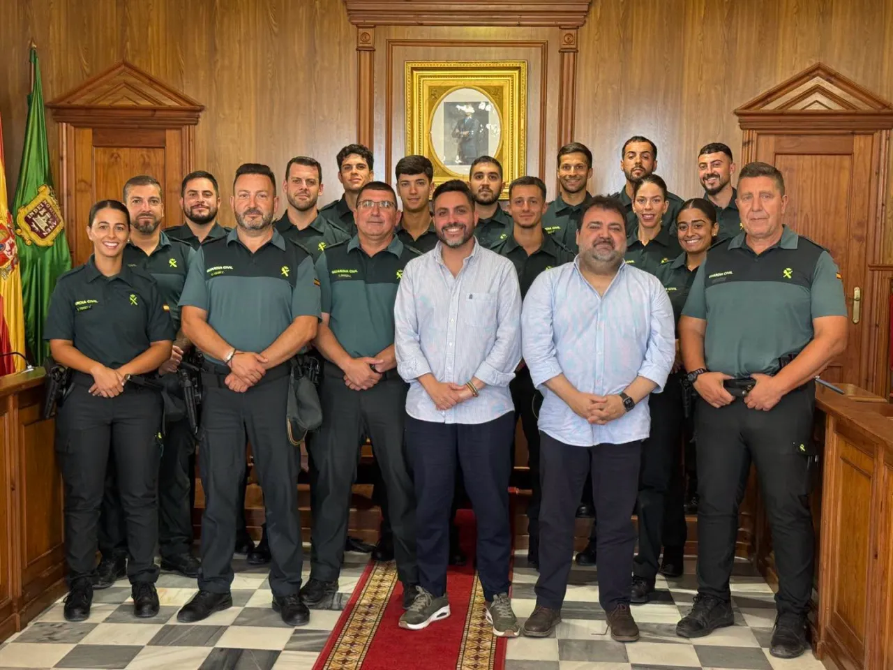 Vejer recibe a doce nuevos agentes de la Guardia Civil para reforzar la seguridad este verano