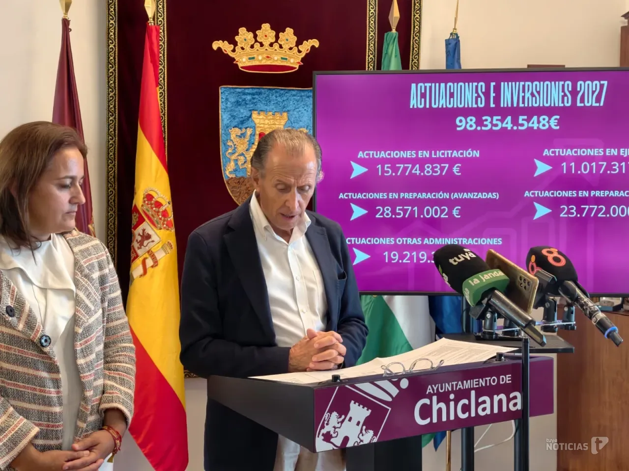 Chiclana invertirá casi 100 millones de euros en 2027 en obras de transformación urbana