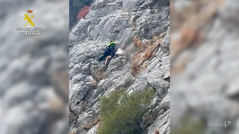 Angustioso rescate de la Guardia Civil en la Sierra de Caillo