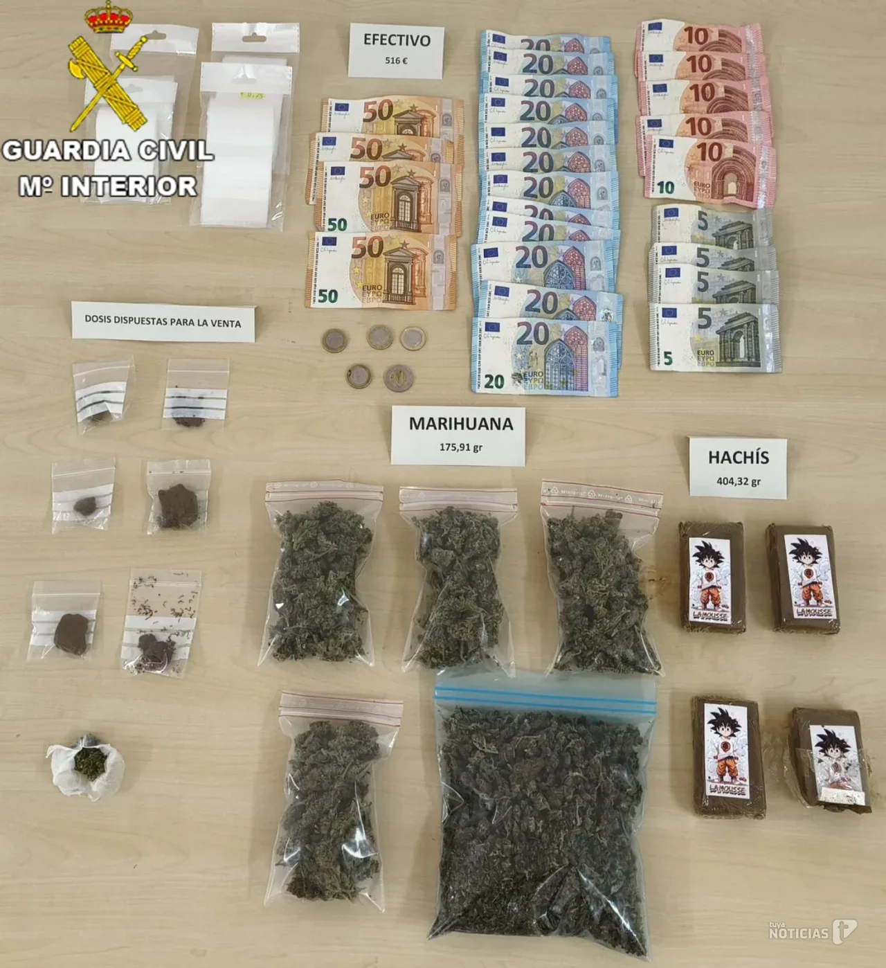La Guardia Civil desartícula un punto de venta de drogas en Arcos