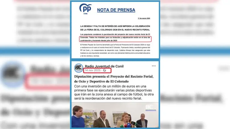 AxSí Conil acusa al PP de manipular fechas del proyecto del recinto ferial de El Colorado