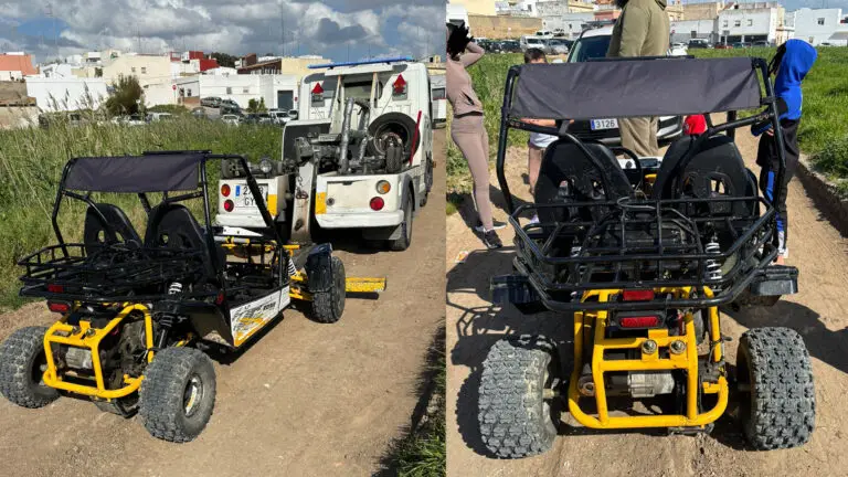 Un niño de 7 años, al volante de un buggy en plena calle en Chiclana