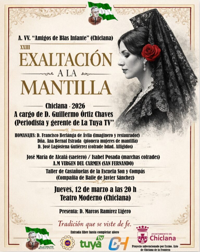 El Teatro Moderno acogerá la XXIII Exaltación a la Mantilla en Chiclana