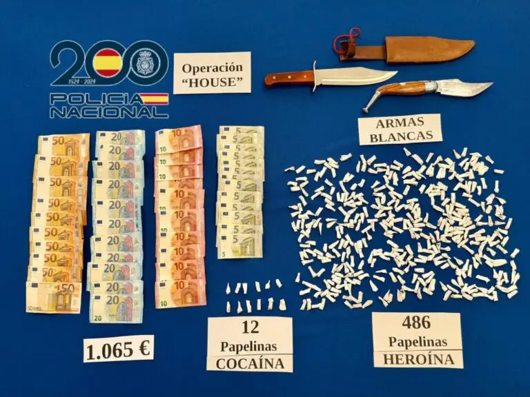 Cuatro detenidos, entre ellos un menor, en una operación contra la venta de heroína y cocaína en Jerez